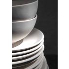 Weißes Porzellan Servierset Ovaler Teller und Schüssel 10 Stück - Romilda Viadurini
