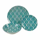 Kompletter Tischservice aus farbigem Porzellan 18 Stück - Indonesien Viadurini