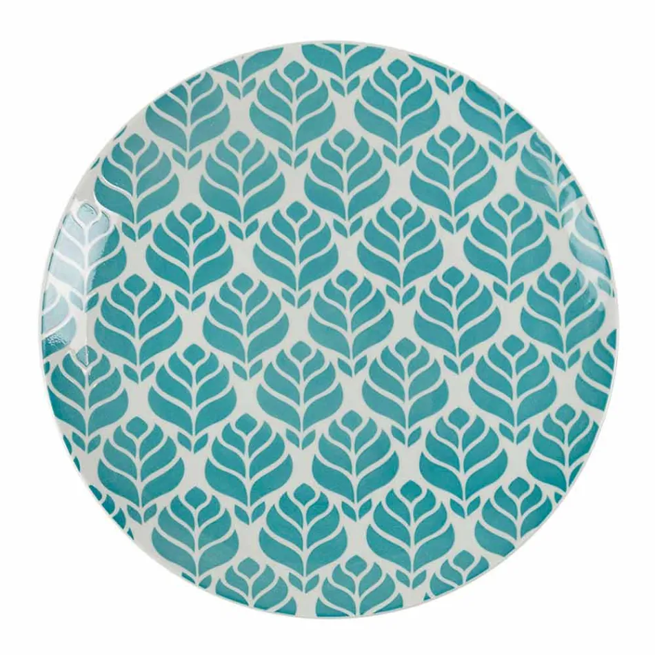 Kompletter Tischservice aus farbigem Porzellan 18 Stück - Indonesien Viadurini