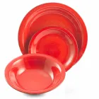 Geschirr mit farbigen Tellern 18 Stück in modernem Steinzeug - Abruzzen Viadurini