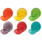 Geschirr mit farbigen Tellern 18 Stück in modernem Steinzeug - Abruzzen Viadurini