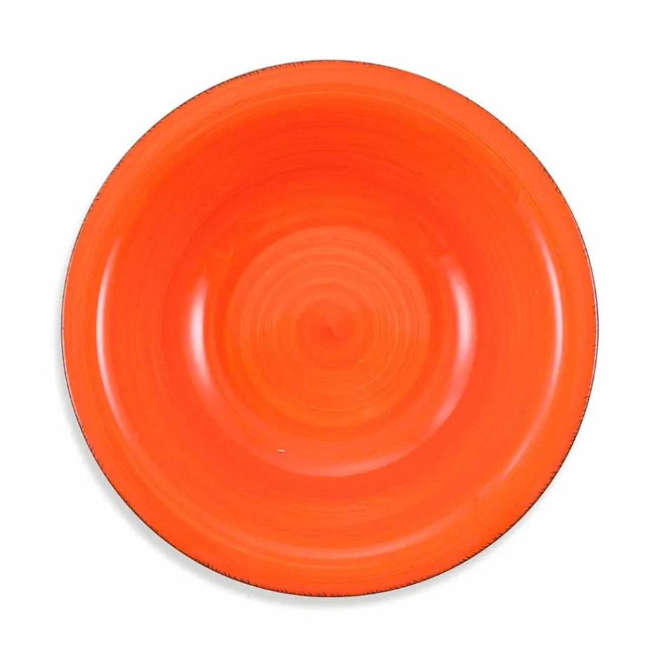 Geschirr mit farbigen Tellern 18 Stück in modernem Steinzeug - Abruzzen Viadurini