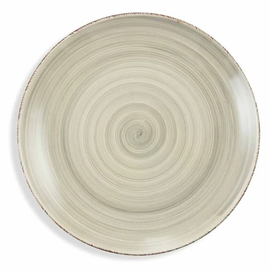 Geschirr mit farbigen Tellern 18 Stück in modernem Steinzeug - Abruzzen Viadurini