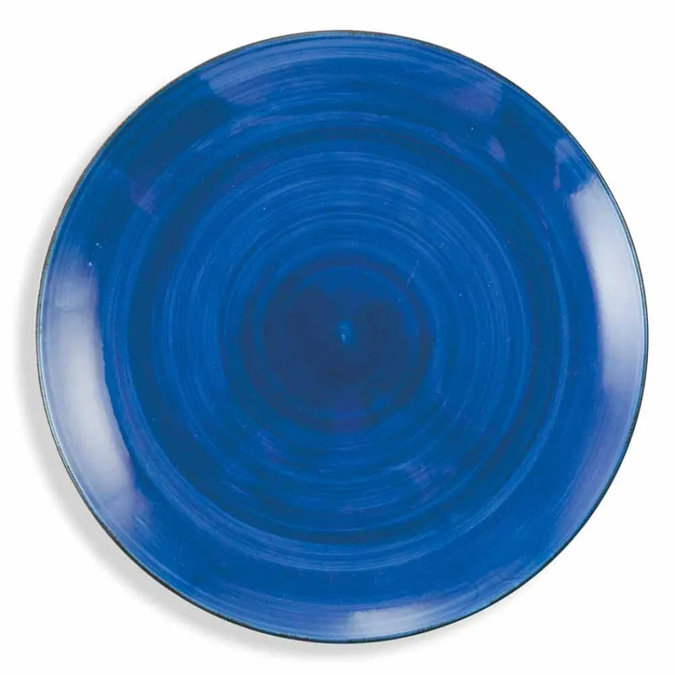 Geschirr mit farbigen Tellern 18 Stück in modernem Steinzeug - Abruzzen Viadurini