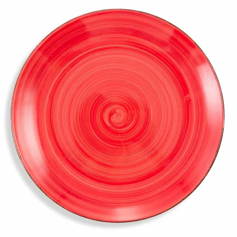 Geschirr mit farbigen Tellern 18 Stück in modernem Steinzeug - Abruzzen Viadurini