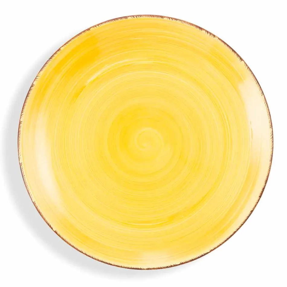 Geschirr mit farbigen Tellern 18 Stück in modernem Steinzeug - Abruzzen Viadurini