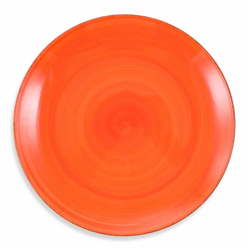 Geschirr mit farbigen Tellern 18 Stück in modernem Steinzeug - Abruzzen Viadurini