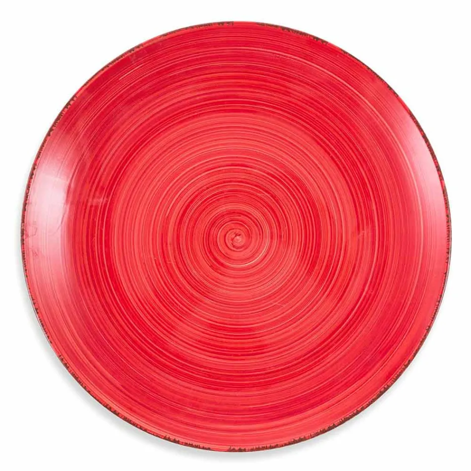 Geschirr mit farbigen Tellern 18 Stück in modernem Steinzeug - Abruzzen Viadurini