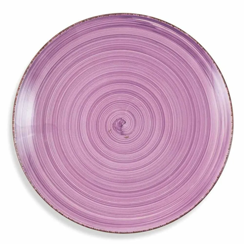 Geschirr mit farbigen Tellern 18 Stück in modernem Steinzeug - Abruzzen Viadurini