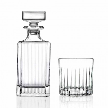 Klassisches Design Kristall dekoriertes Whisky Set 7 Stück - Senzatempo Viadurini