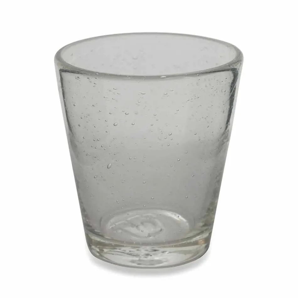 Set mit 6 farbigen geblasenen Glasgläsern aus den Abruzzen - Wasser Viadurini