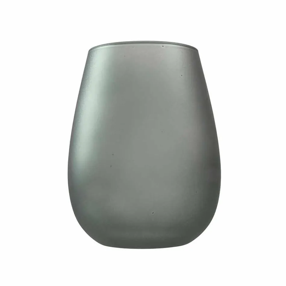 Modernes farbiges Glas Wasserglas Set, 12 Stück - Rand Viadurini