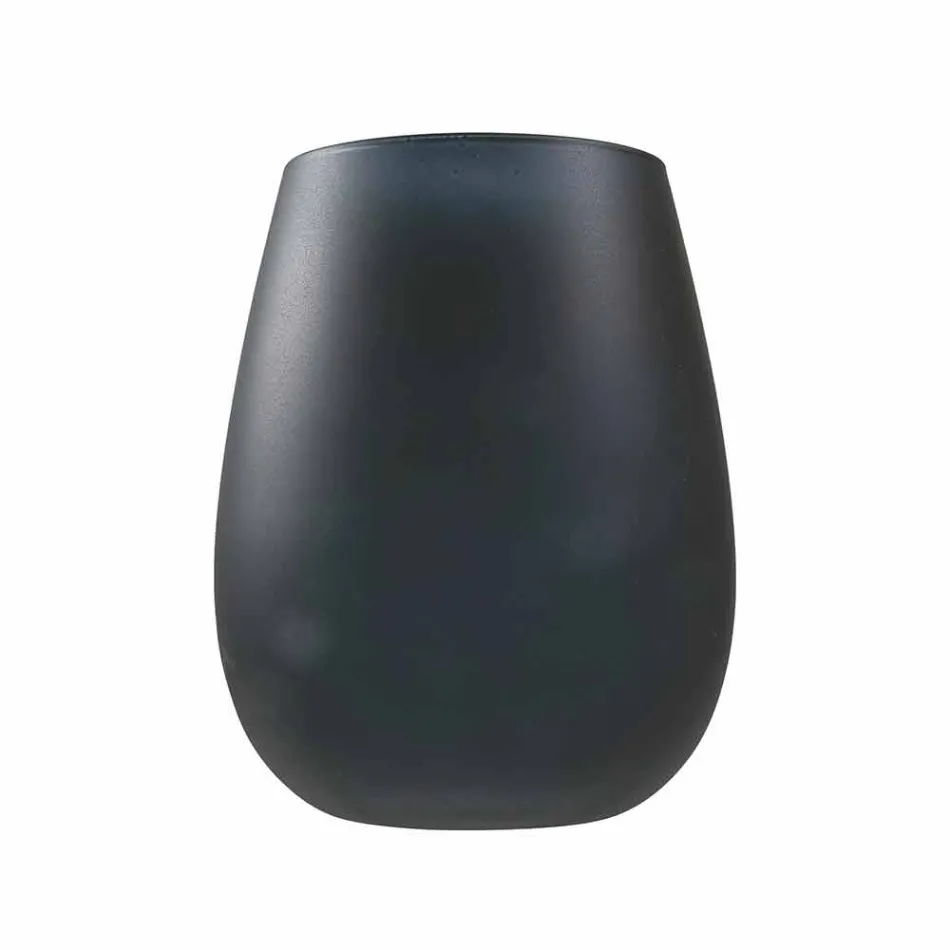 Modernes farbiges Glas Wasserglas Set, 12 Stück - Rand Viadurini