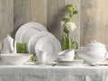 Set mit 27 eleganten weißen Porzellan-Designplatten - Gimignano