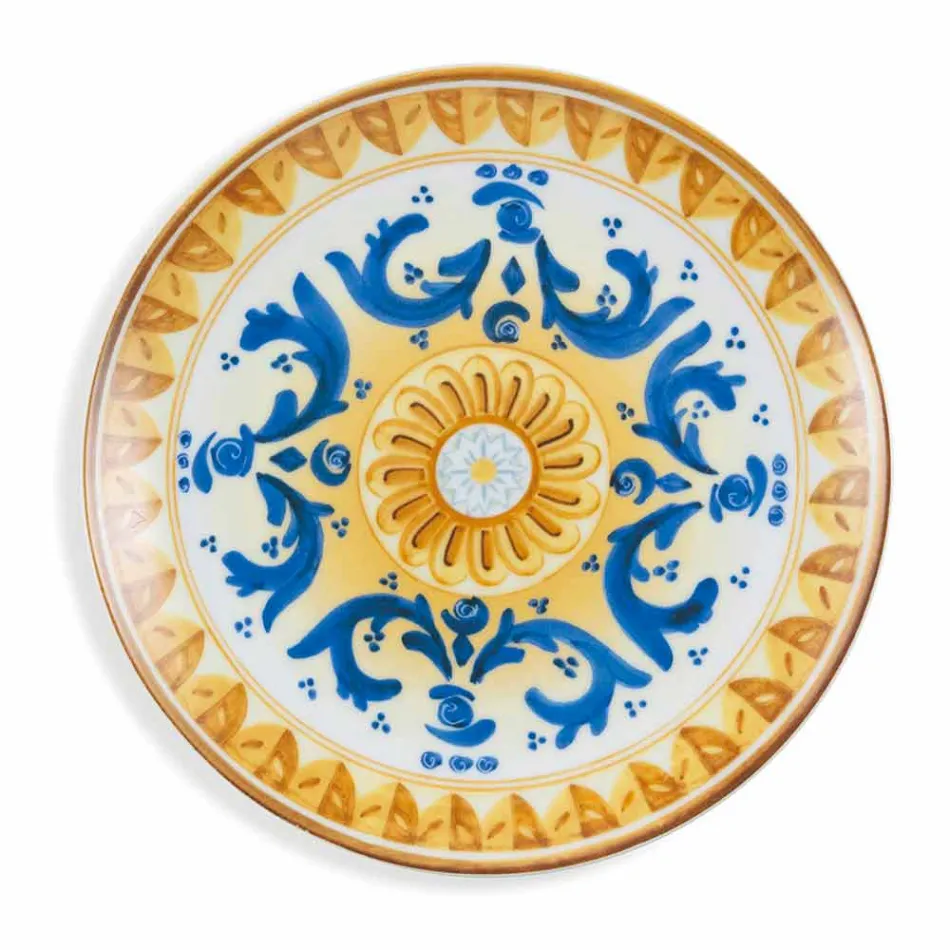 Service farbige und moderne Gerichte Geschirr Komplettset 18 Stück - Cefalu Viadurini