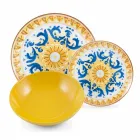 Service farbige und moderne Gerichte Geschirr Komplettset 18 Stück - Cefalu Viadurini