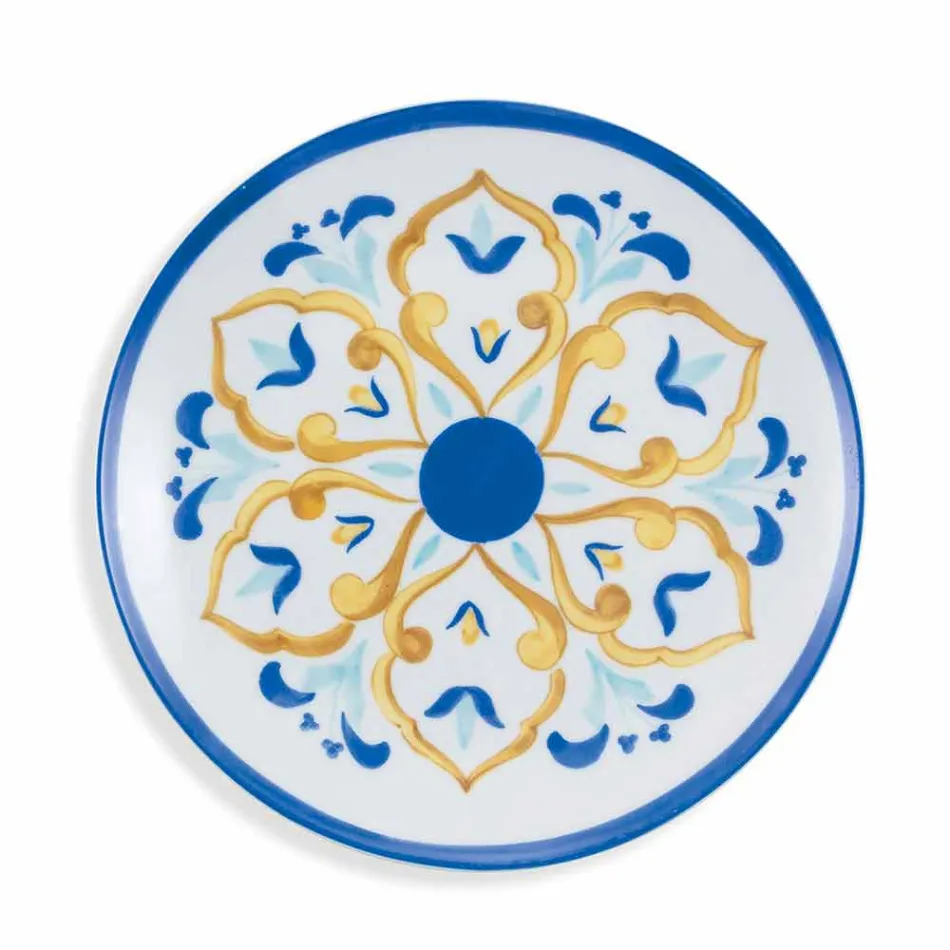 Service farbige und moderne Gerichte Geschirr Komplettset 18 Stück - Cefalu Viadurini