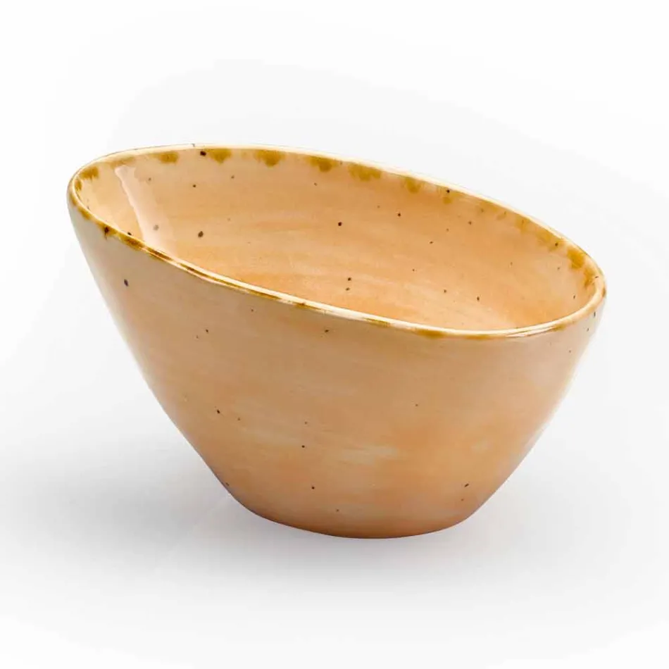 12 Stück Vorspeisenteller Service in farbigem Steinzeug von modernem Design - Simba Viadurini