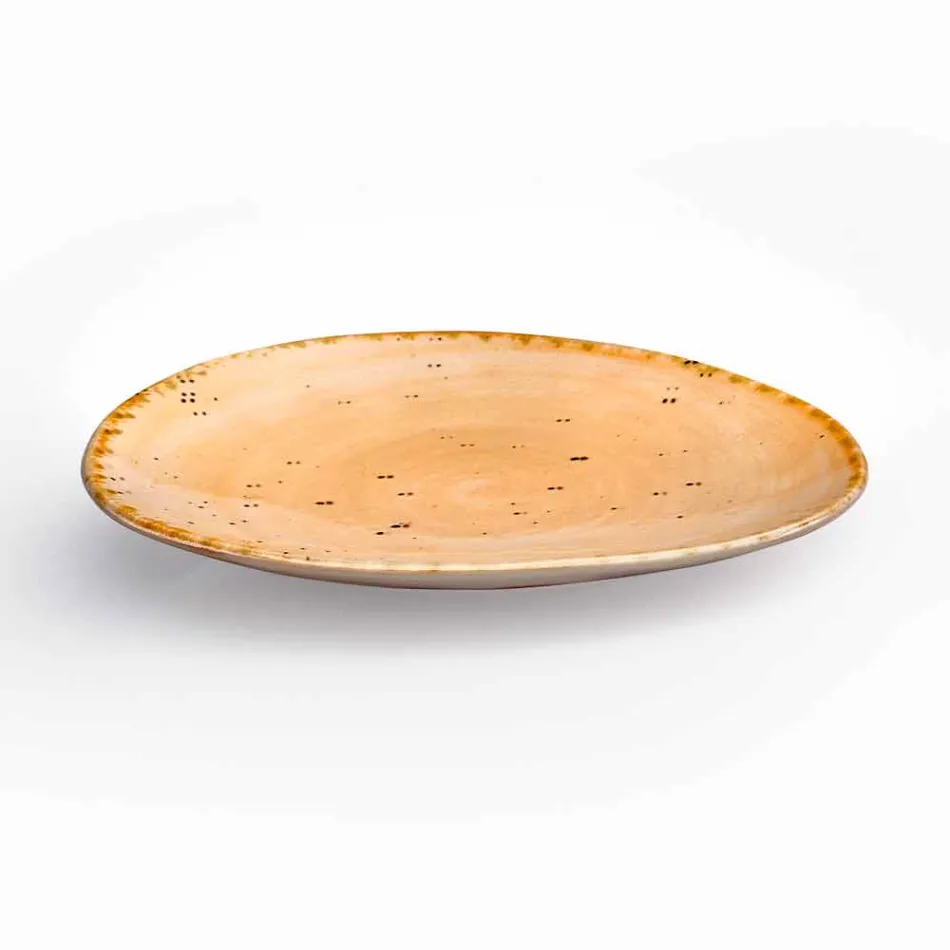 12 Stück Vorspeisenteller Service in farbigem Steinzeug von modernem Design - Simba Viadurini