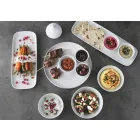 Modernes Design Porzellan Aperitif Teller Set 8 Stück - Galatino Viadurini