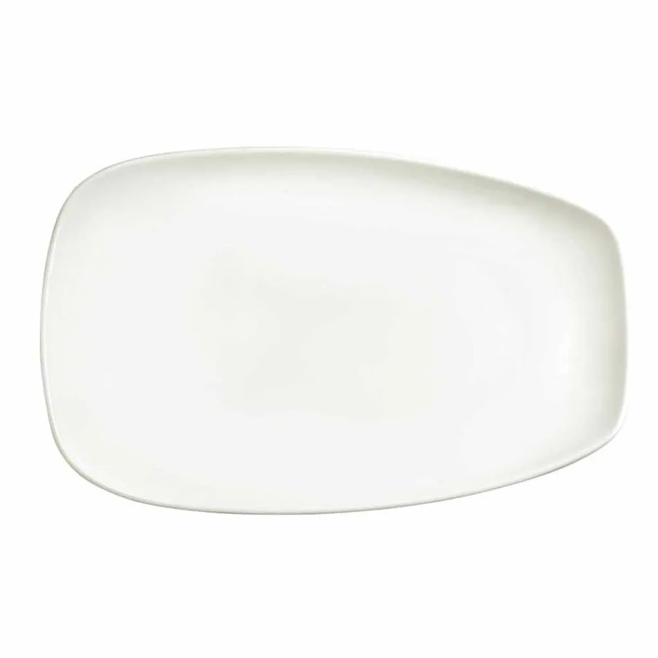 Weißes Porzellan Abendessen oder Servieren von Gerichten - Nalah Viadurini