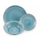 Geschirrservice in harten Dolomitblautönen 18-teilig - Abruzzen Viadurini