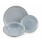 Geschirrservice in harten Dolomitblautönen 18-teilig - Abruzzen Viadurini