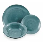Geschirrservice in harten Dolomitblautönen 18-teilig - Abruzzen Viadurini