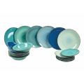 Geschirrservice in harten Dolomitblautönen 18-teilig - Abruzzen