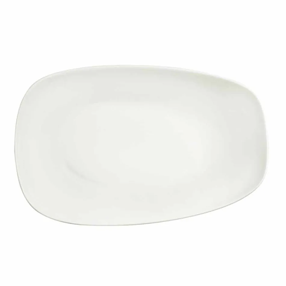 Geschirrset aus weißem Porzellan 23 Teile Modernes und elegantes Design - Nalah Viadurini