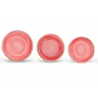 18 Stück Porzellan farbiger und moderner Teller Teller Service - Rurolo Viadurini