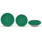 18 Stück Porzellan farbiger und moderner Teller Teller Service - Rurolo Viadurini