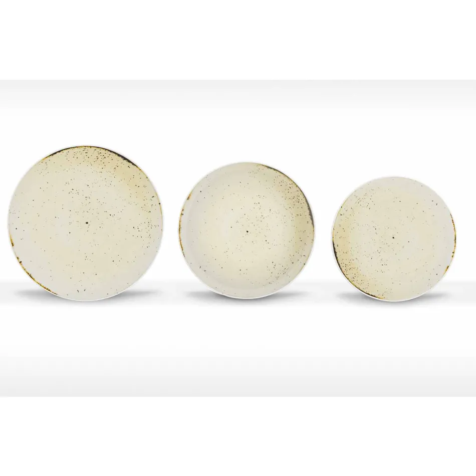 18 Stück Porzellan farbiger und moderner Teller Teller Service - Rurolo Viadurini