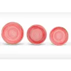 18 Stück Porzellan farbiger und moderner Teller Teller Service - Rurolo Viadurini