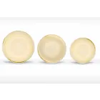 18 Stück Porzellan farbiger und moderner Teller Teller Service - Rurolo Viadurini