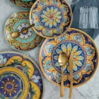 Edelstahl Besteck in Schildpattoptik, satiniert, 24 teilig - Rock Viadurini