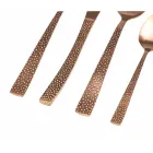 Besteckset aus mattem Kupferstahl in Schildpatt-Optik 24 teilig - Rock Viadurini