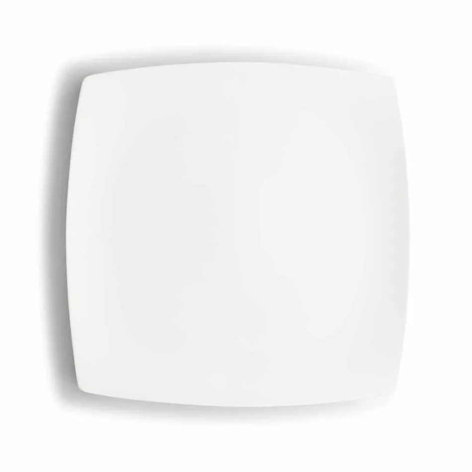 Weiße Porzellan Kaffeetassen Service Modernes Design 8 Stück - Dom Viadurini