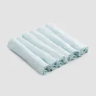 Elegantes Leinenserviettenservice mit Faltkante, 6 farbige Teile - Onestini Viadurini