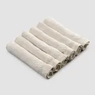 Elegantes Leinenserviettenservice mit Faltkante, 6 farbige Teile - Onestini Viadurini