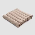 Elegantes Leinenserviettenservice mit Faltkante, 6 farbige Teile - Onestini Viadurini