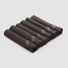 Elegantes Leinenserviettenservice mit Faltkante, 6 farbige Teile - Onestini Viadurini