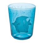 12er Set Wassergläser 315 ml aus Glas mit maritimem Dekor - Fisch Viadurini