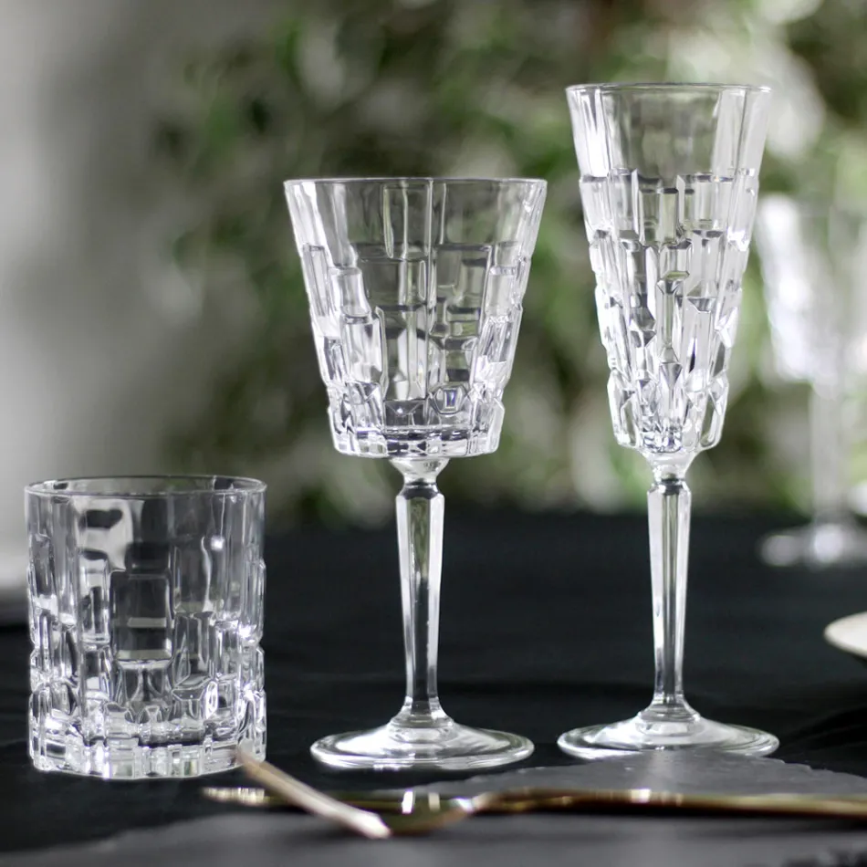 Set mit 18 Luxus-Kristallgläsern - Luxuryglass25 Viadurini