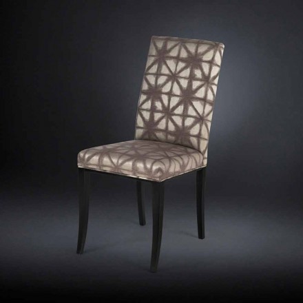2. September Polster moderne Stühle mit Holzbeinen in schwarz Audrey Viadurini
