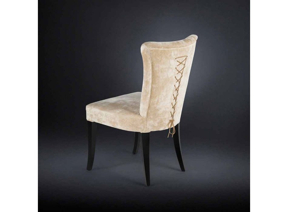 2. September époque Stil Stühle gepolstert Farbe belle Ecru Dita Viadurini
