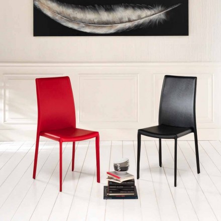 4. September moderne Stühle Joy Kunstleder, vollständig bedeckt Viadurini