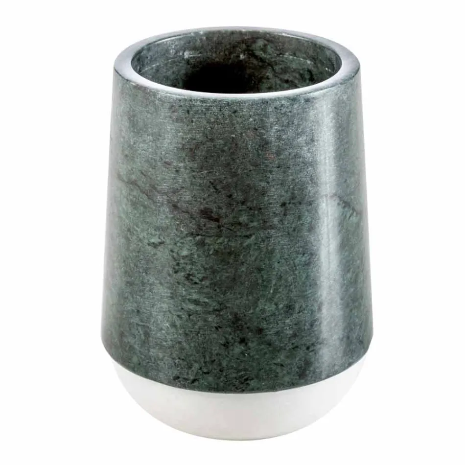 Modernes Badezimmerzubehör aus meliertem grünem Bombei-Marmor Viadurini