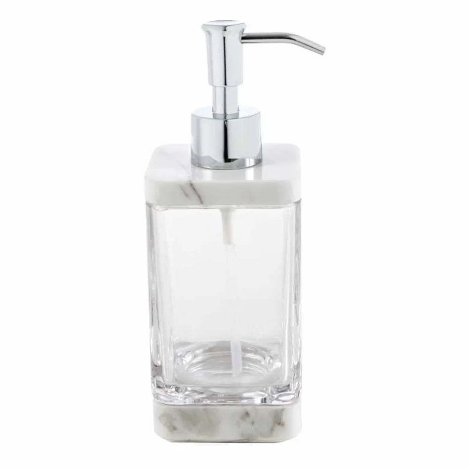 Modernes Badezimmerzubehör aus Calacatta-Marmor und Carona-Glas Viadurini