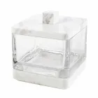 Modernes Badezimmerzubehör aus Calacatta-Marmor und Carona-Glas Viadurini